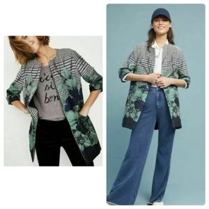 Eva Franco open front long blazer jacket size 0